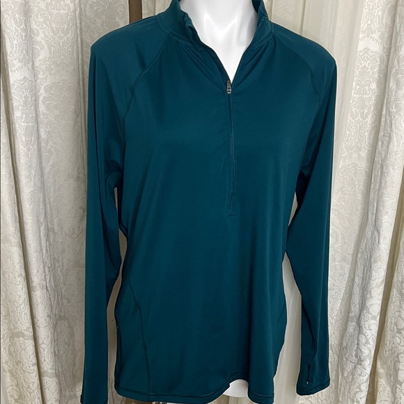 Champion Tops - Champion Teal Quarter-Zip Long Sleeve